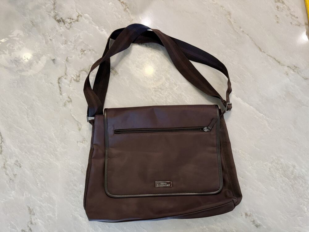 Givenchy Crossbody Nylon Messenger Bag Brown 16 X 11.5 In.